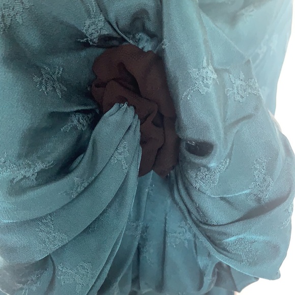 TOPSHOP | Jacquard Plunge Button Mini Dress Sz US 6 - Picture 7 of 8